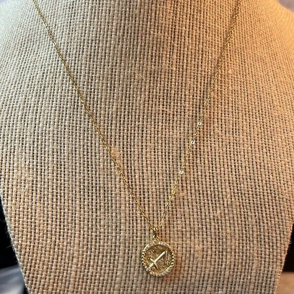 Sagittarius Zodiac Necklace 17” 14K YG / Sterling Silver All About Gift Box - Picture 2 of 7